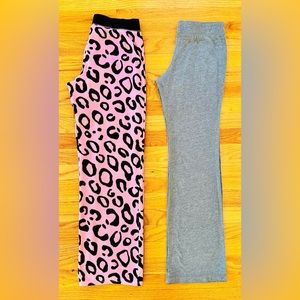 Xhilaration cotton blend gray & Jenni pink & black fleece lounge pants size XS